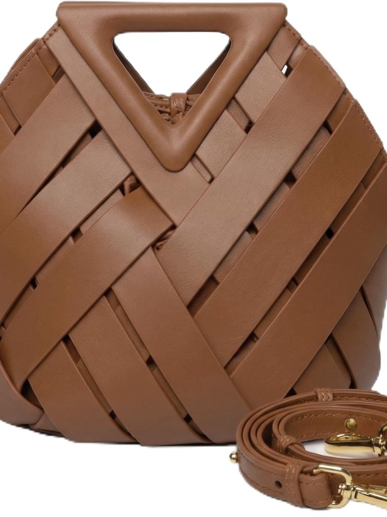 Womens Genuine Vegan Leather Woven Crossbody Bags 2026 - Top Handle Hobo Handbag